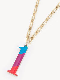 Collier Alphabet Multicolor en laiton - Gold L