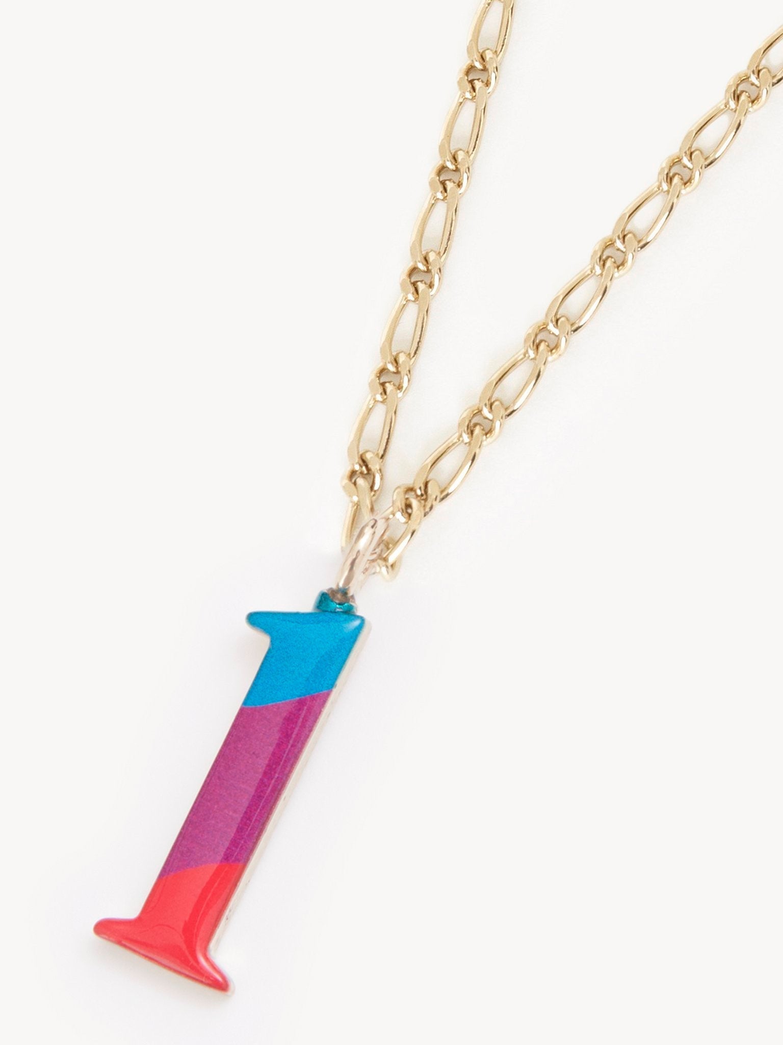 Collier Alphabet Multicolor en laiton - Gold L