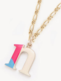 Collier Alphabet Multicolor en laiton - Gold N
