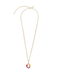 Collier Alphabet Multicolor en laiton - Gold O