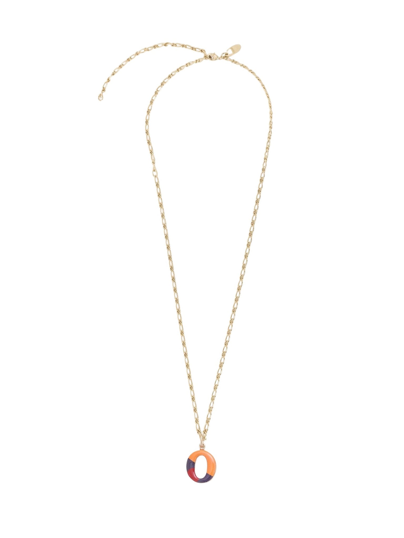 Collier Alphabet Multicolor en laiton - Gold O