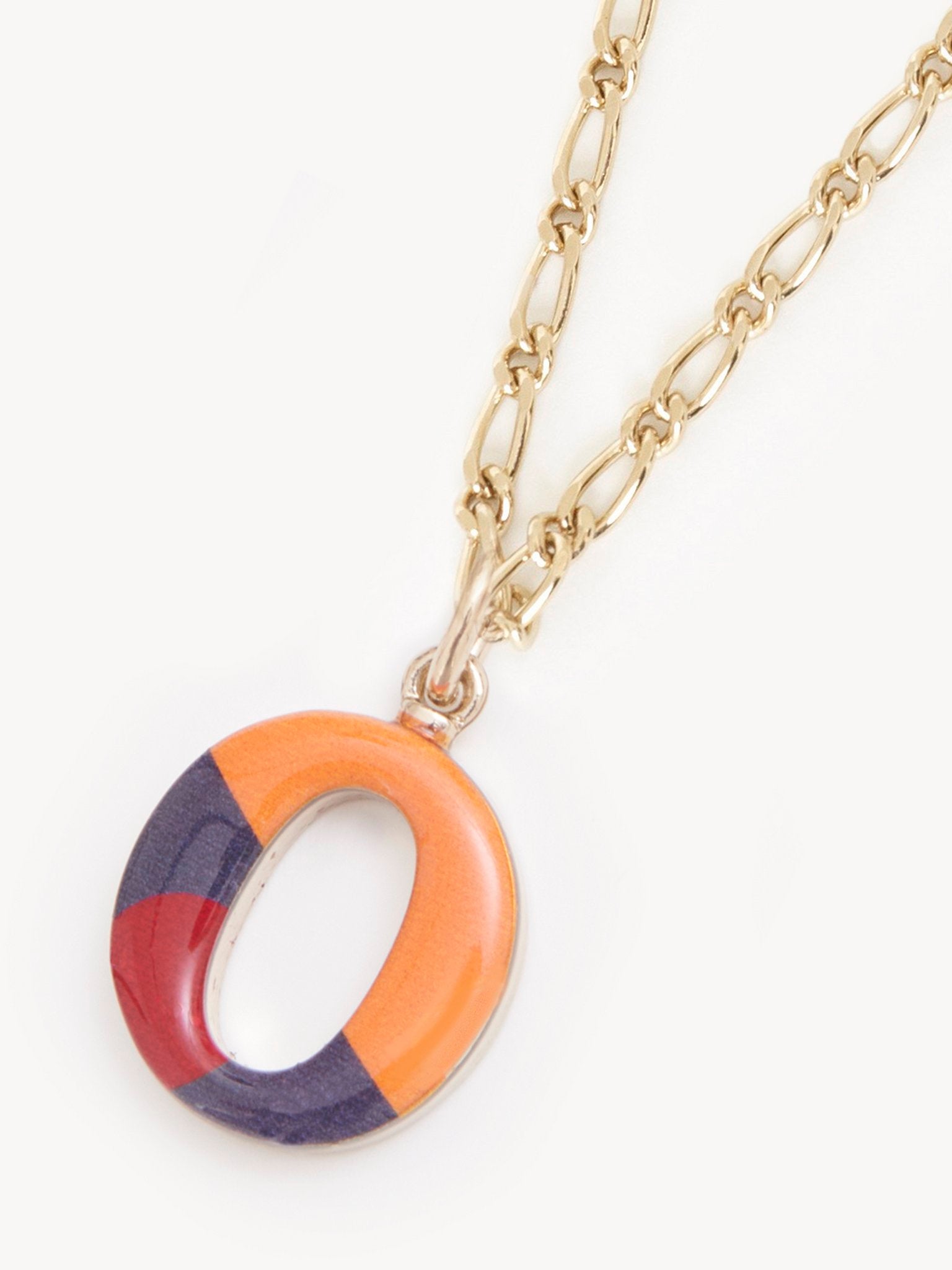 Collier Alphabet Multicolor en laiton - Gold O