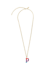 Collier Alphabet Multicolor en laiton - Gold P