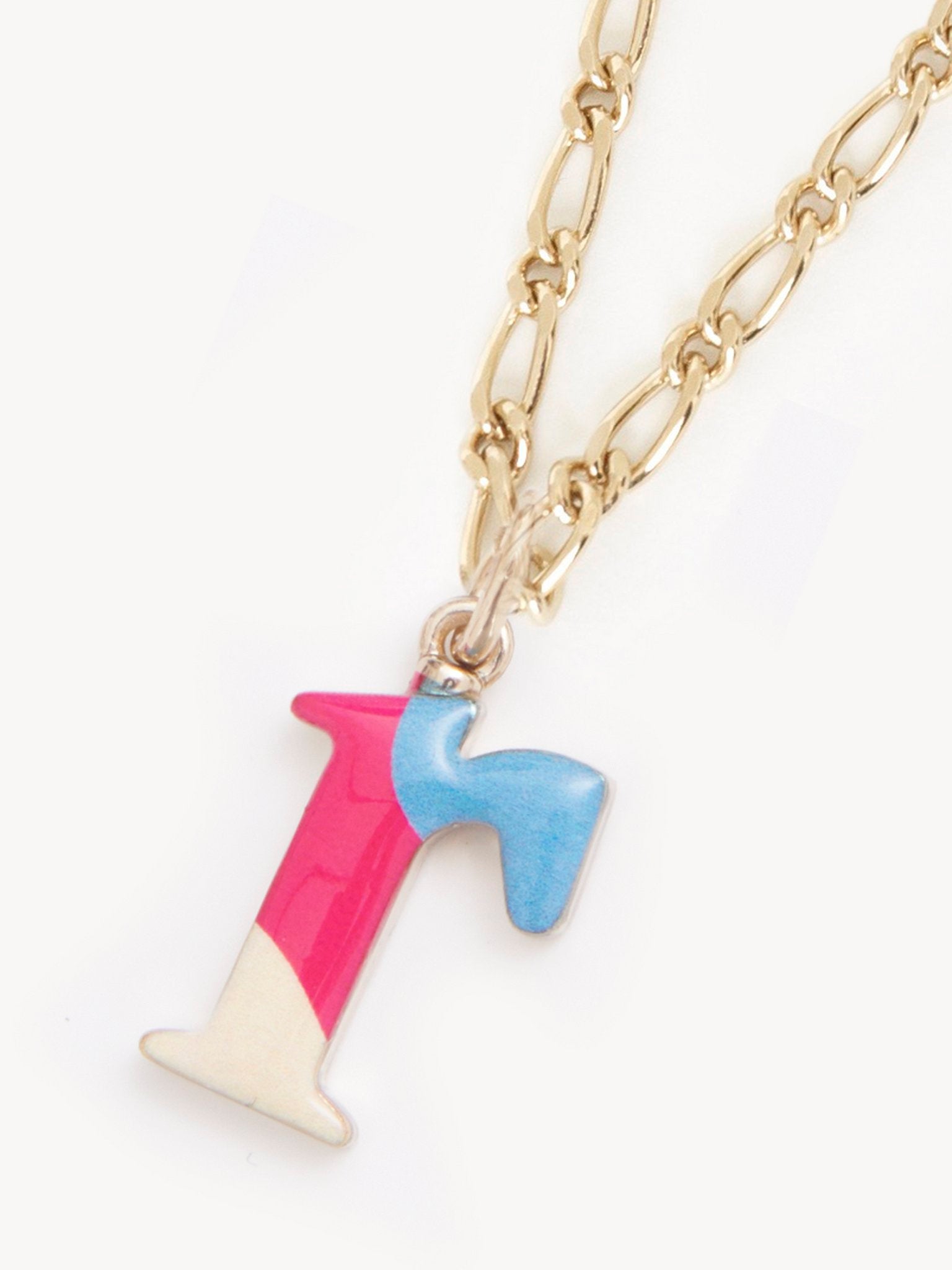 Collier Alphabet Multicolor en laiton - Gold R