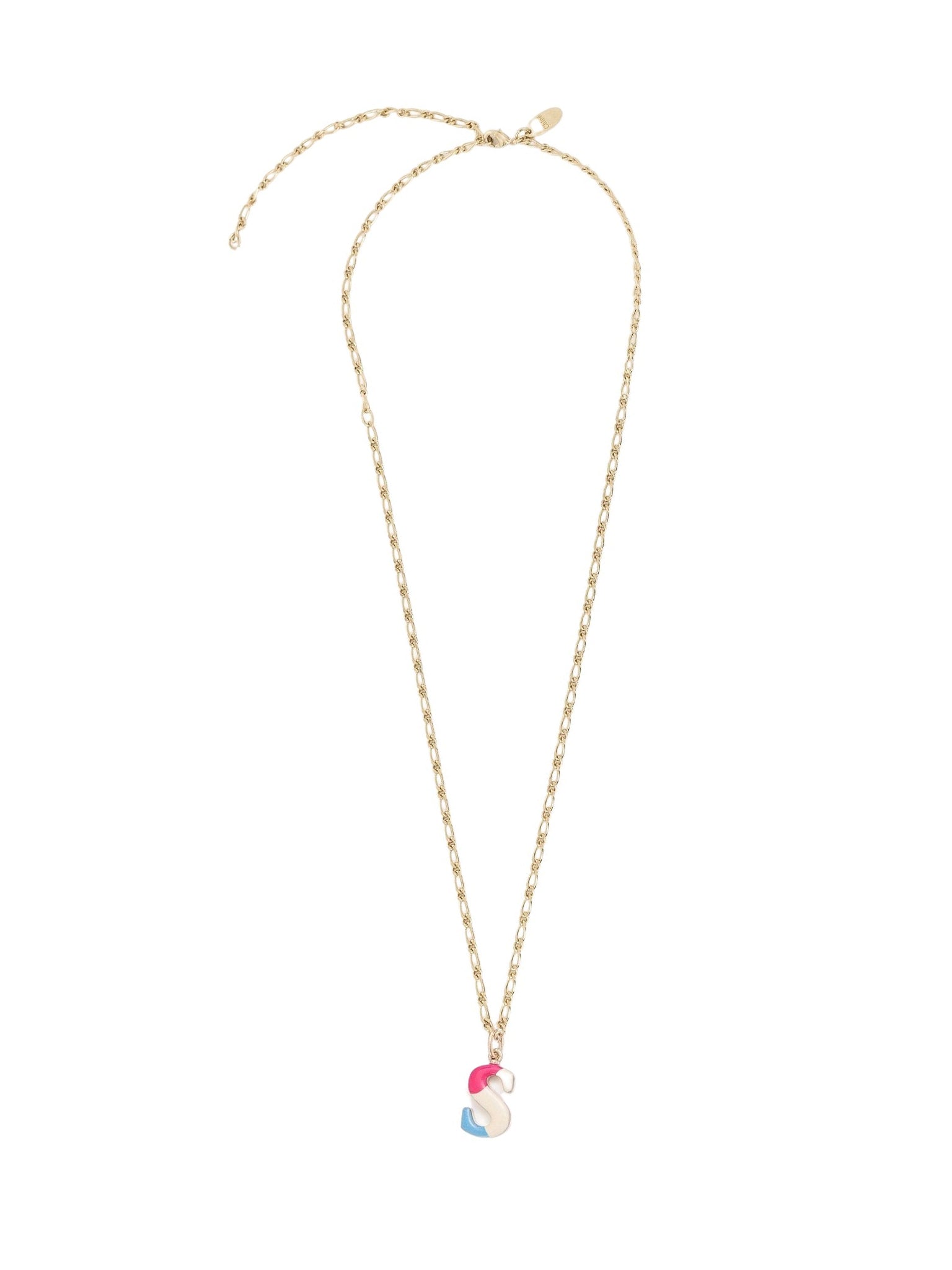 Collier Alphabet Multicolor en laiton - Gold S