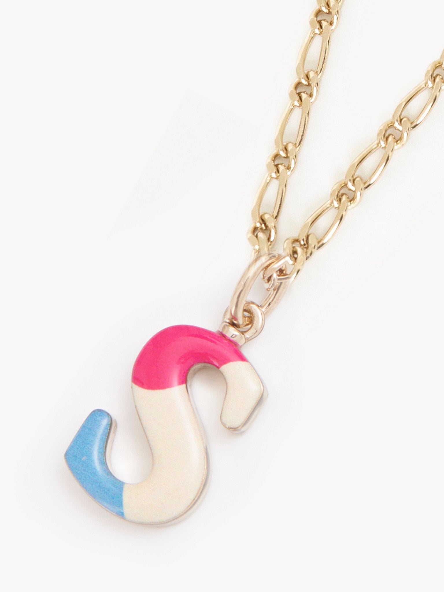 Collier Alphabet Multicolor en laiton - Gold S