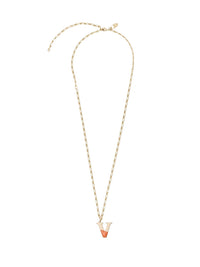 Collier Alphabet Multicolor en laiton - Gold V