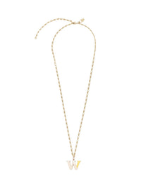 Collier Alphabet Multicolor en laiton - Gold W