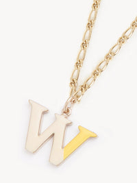Collier Alphabet Multicolor en laiton - Gold W