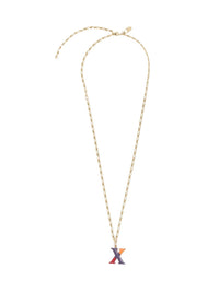 Collier Alphabet Multicolor en laiton - Gold X