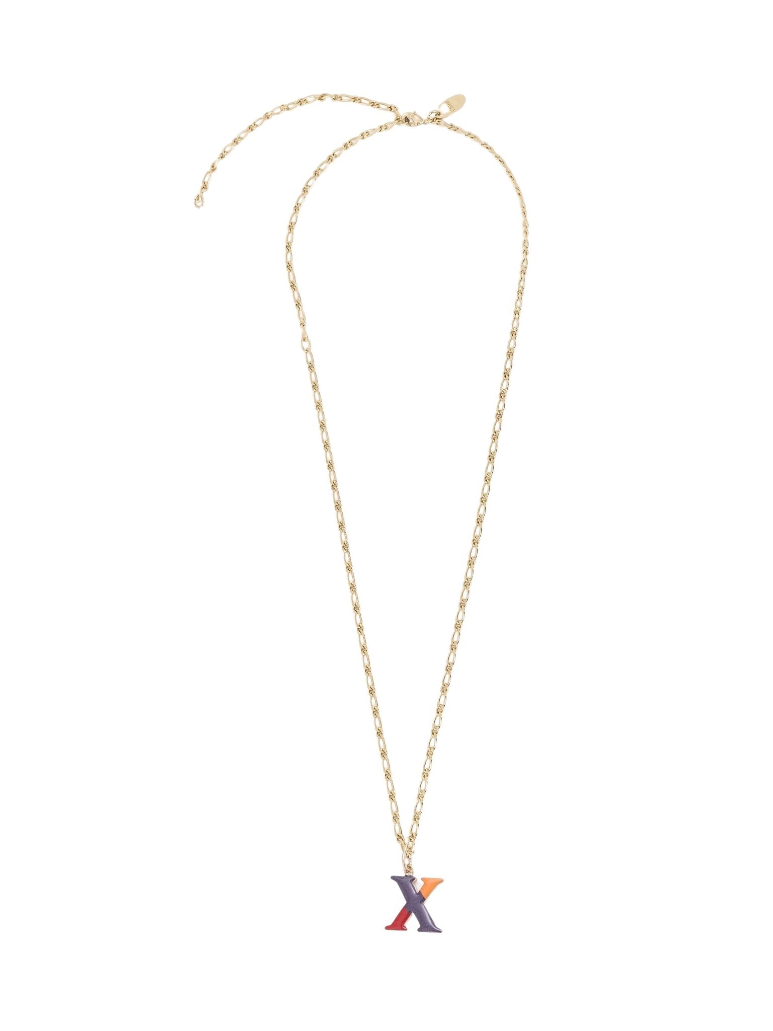 Collier Alphabet Multicolor en laiton - Gold X