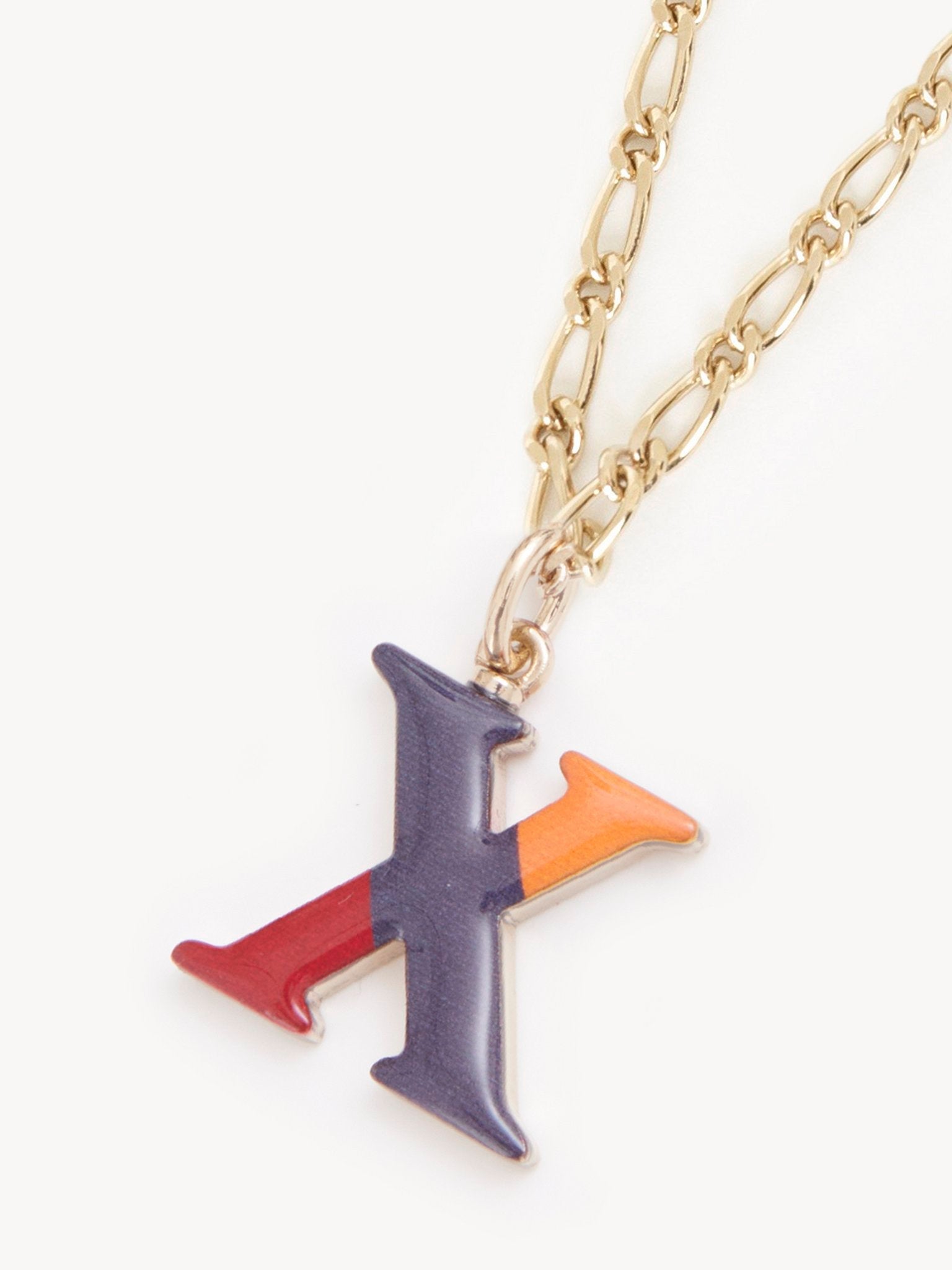 Collier Alphabet Multicolor en laiton - Gold X