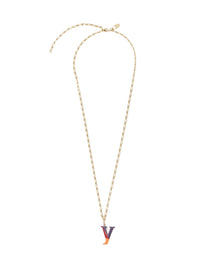 Collier Alphabet Multicolor en laiton - Gold Y