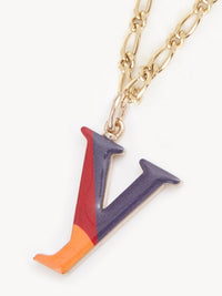 Collier Alphabet Multicolor en laiton - Gold Y