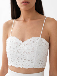 Top court bustier - White
