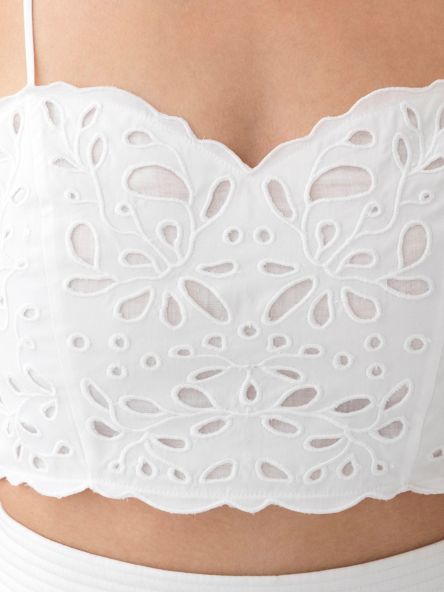 Top court bustier - White