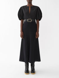 Blouse manches courtes en lin - Black