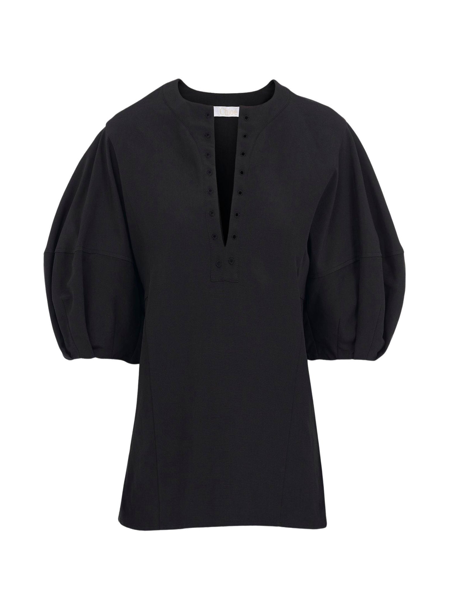 Blouse manches courtes en lin - Black