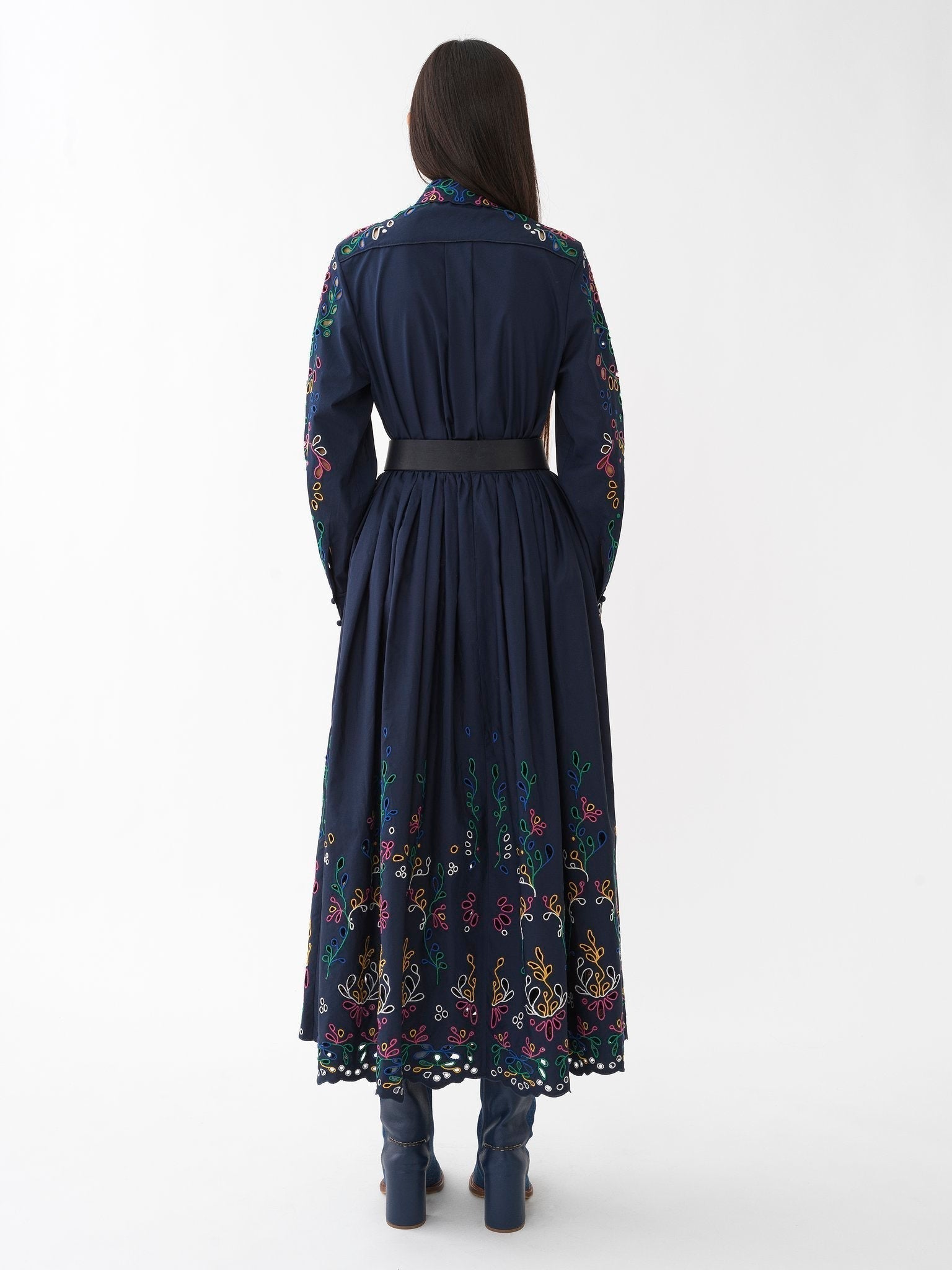 Chemise classique détails découpes - Multicolor Blue