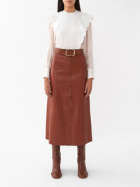 Top manches longues broderie anglaise en lin - Iconic Milk