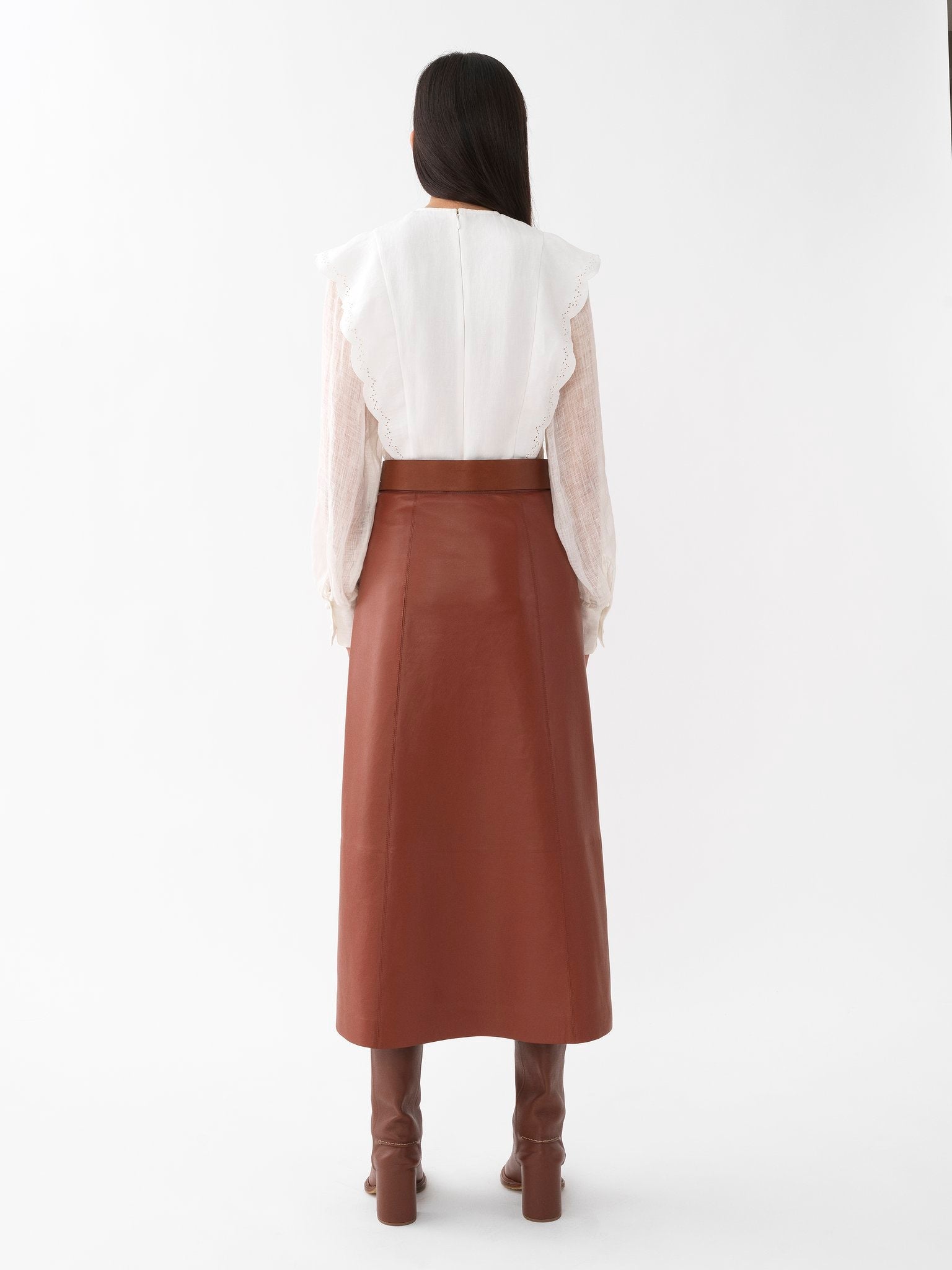 Top manches longues broderie anglaise en lin - Iconic Milk