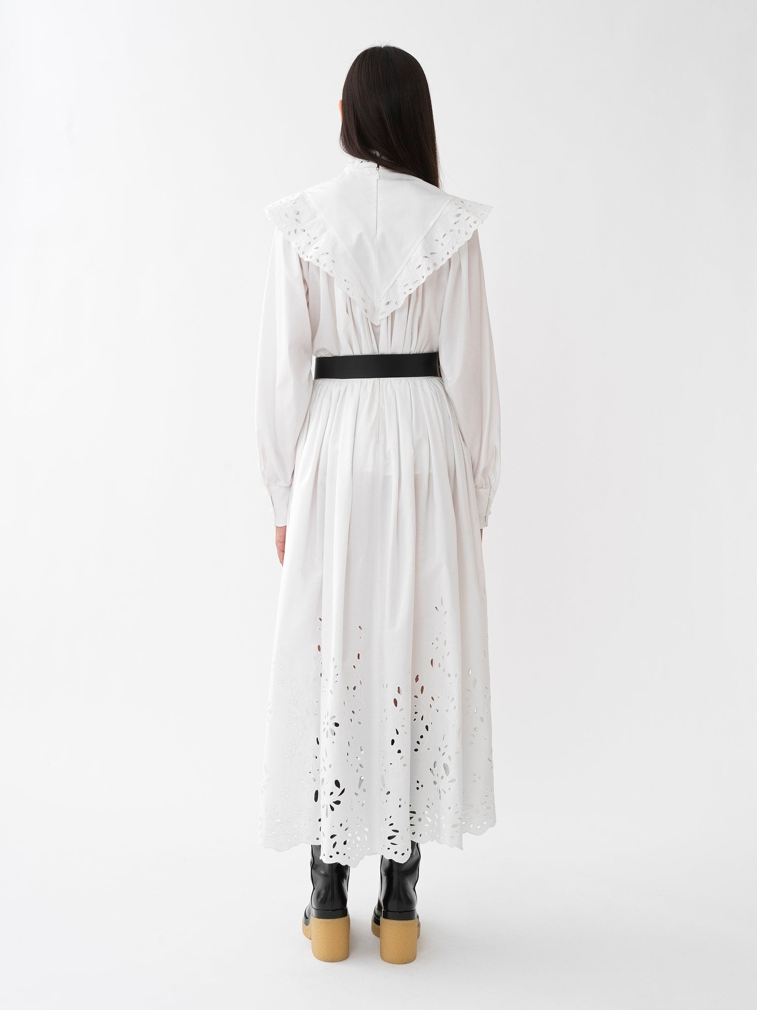 Blouse à col montant - White