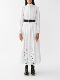 Chemise classique détails à col - White