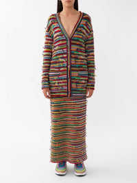 Cardigan à col V oversize en cachemire - Multicolor