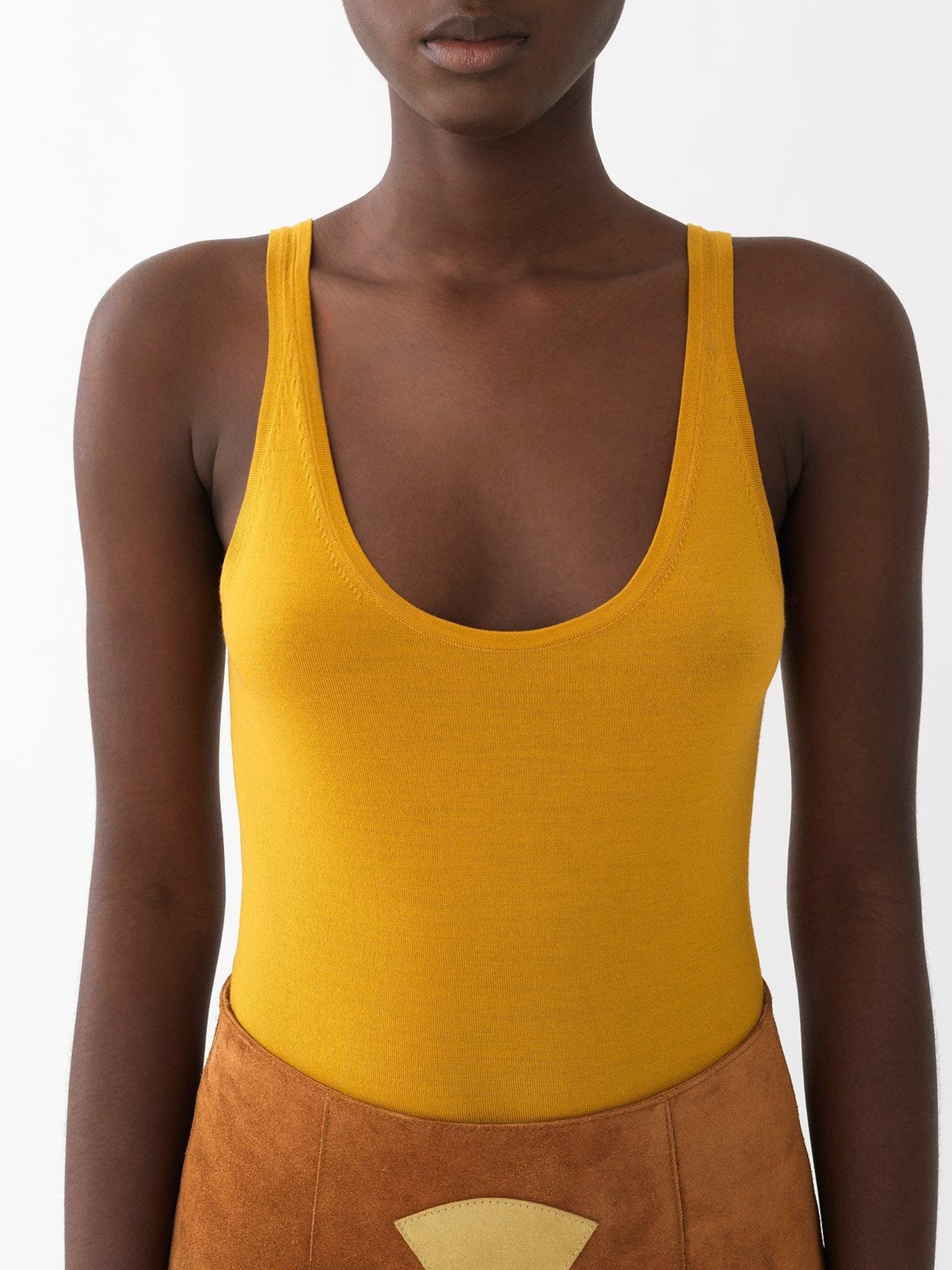 Débardeur classique en laine - Golden Yellow