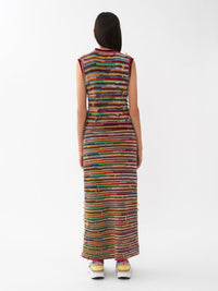 Pull sans manches rayé en cachemire - Multicolor