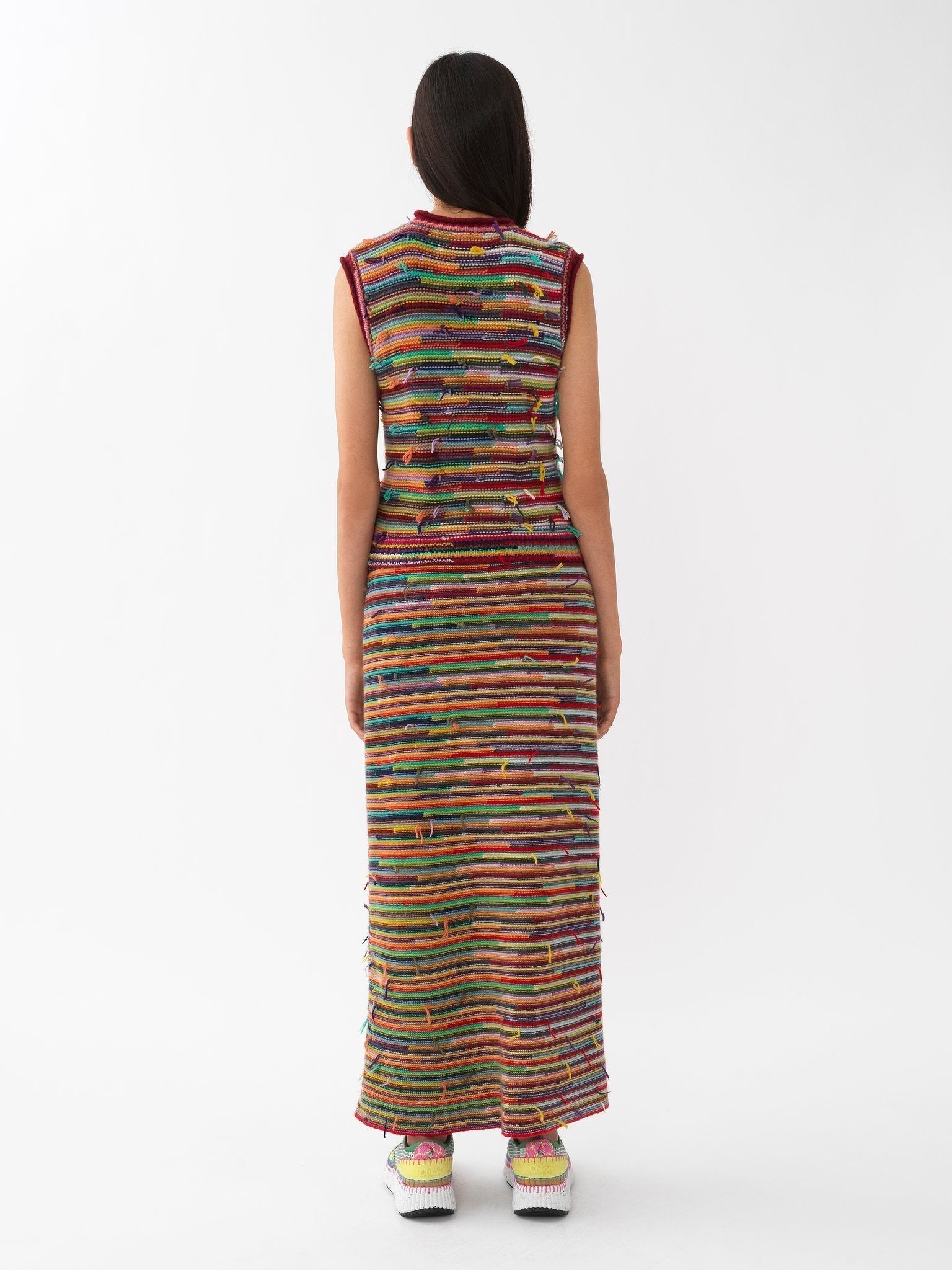 Jupe longue en cachemire - Multicolor
