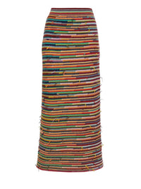 Jupe longue en cachemire - Multicolor