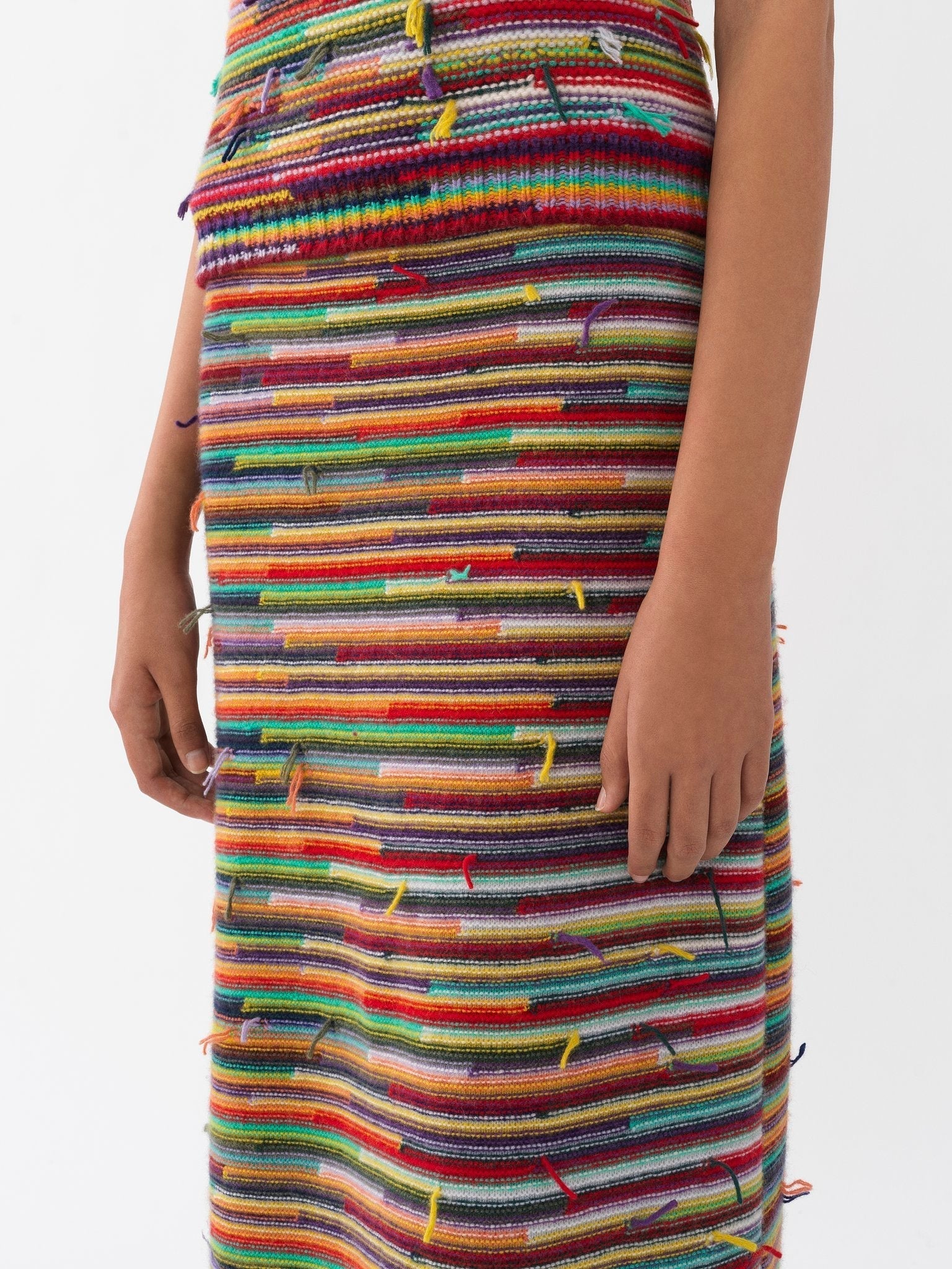 Jupe longue en cachemire - Multicolor