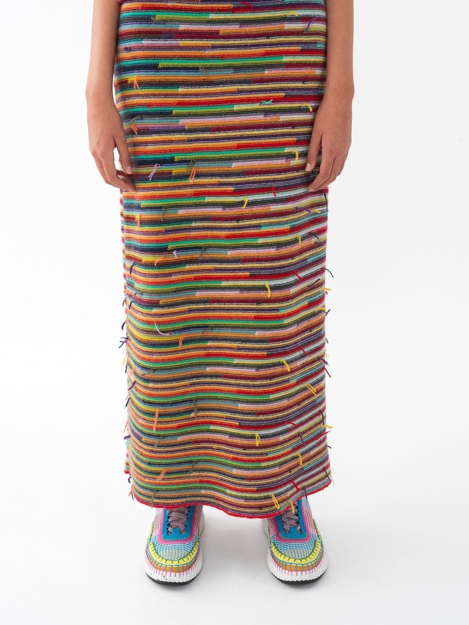 Jupe longue en cachemire - Multicolor