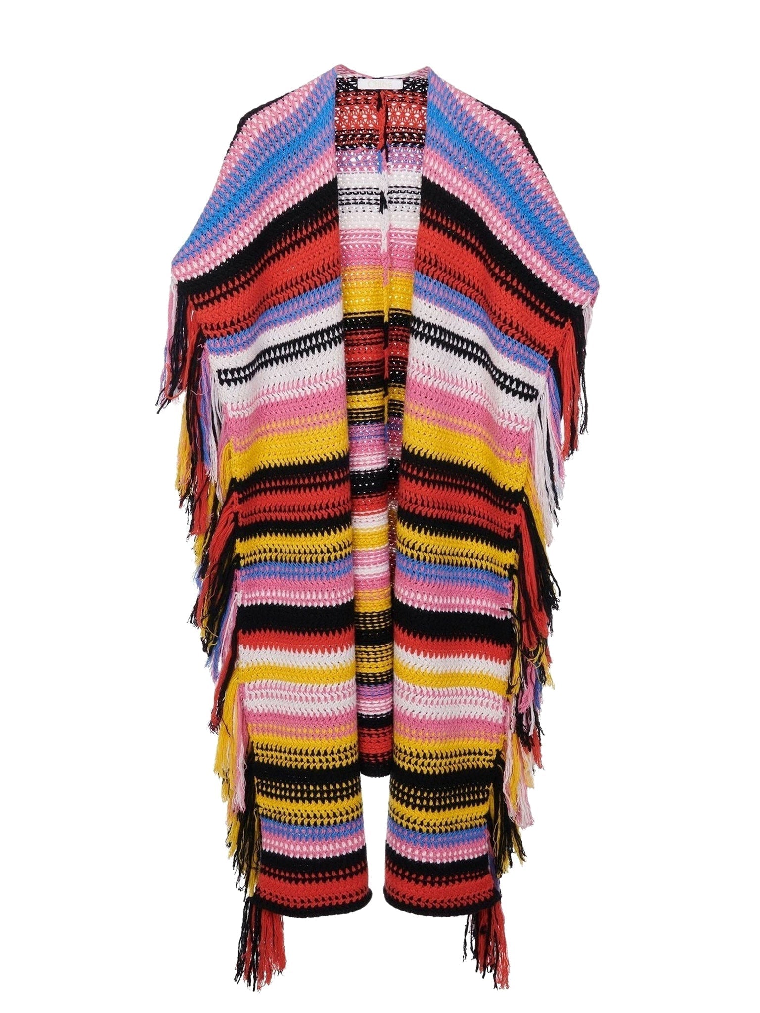 Châle oversize à rayures en cachemire - Multicolor