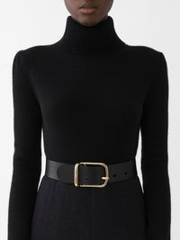 Pull à col roulé en cachemire - Black