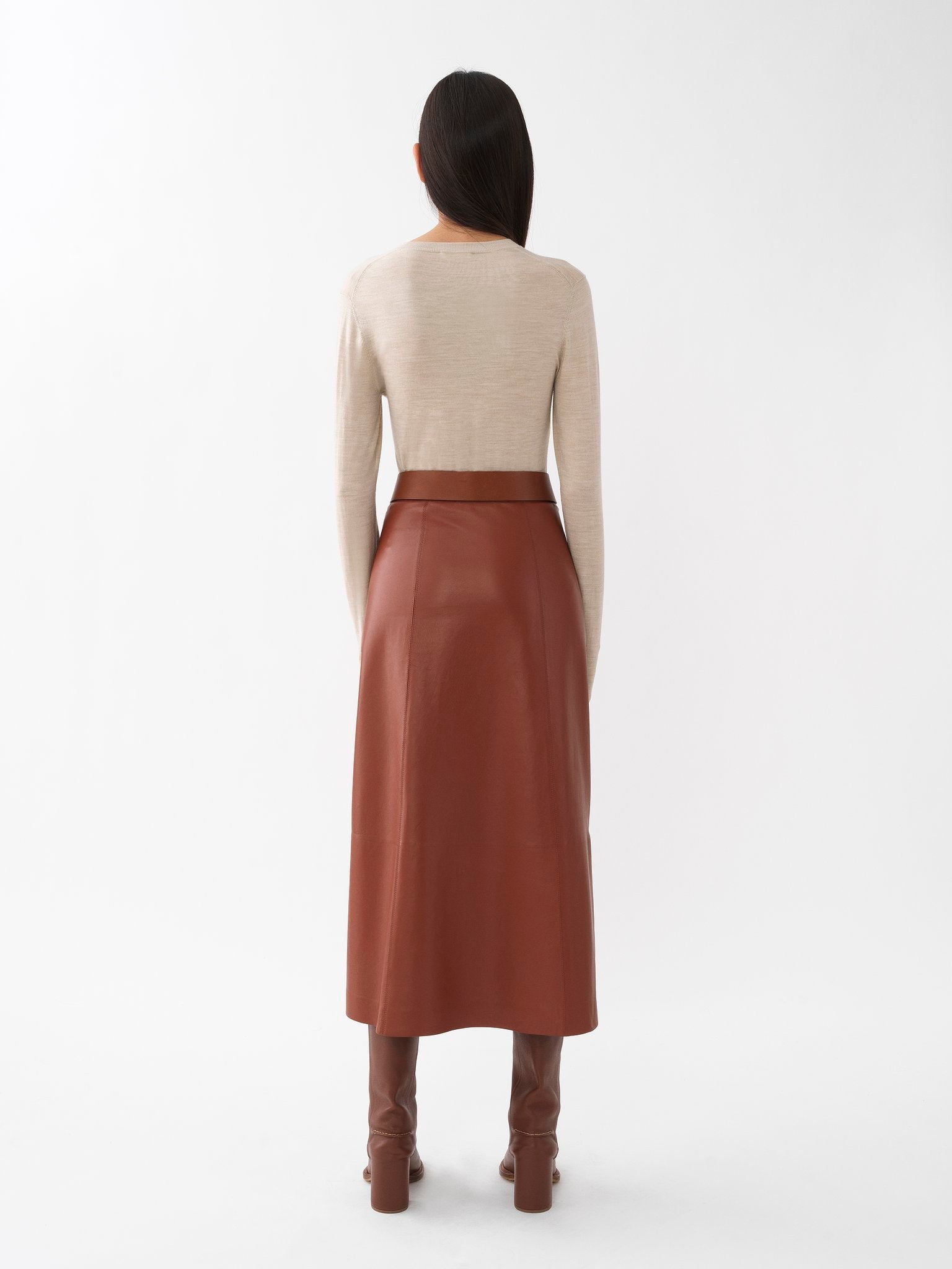 Pull à col rond en laine - Sandy Beige