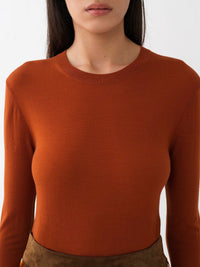 Pull à col rond en laine - Tulip Red
