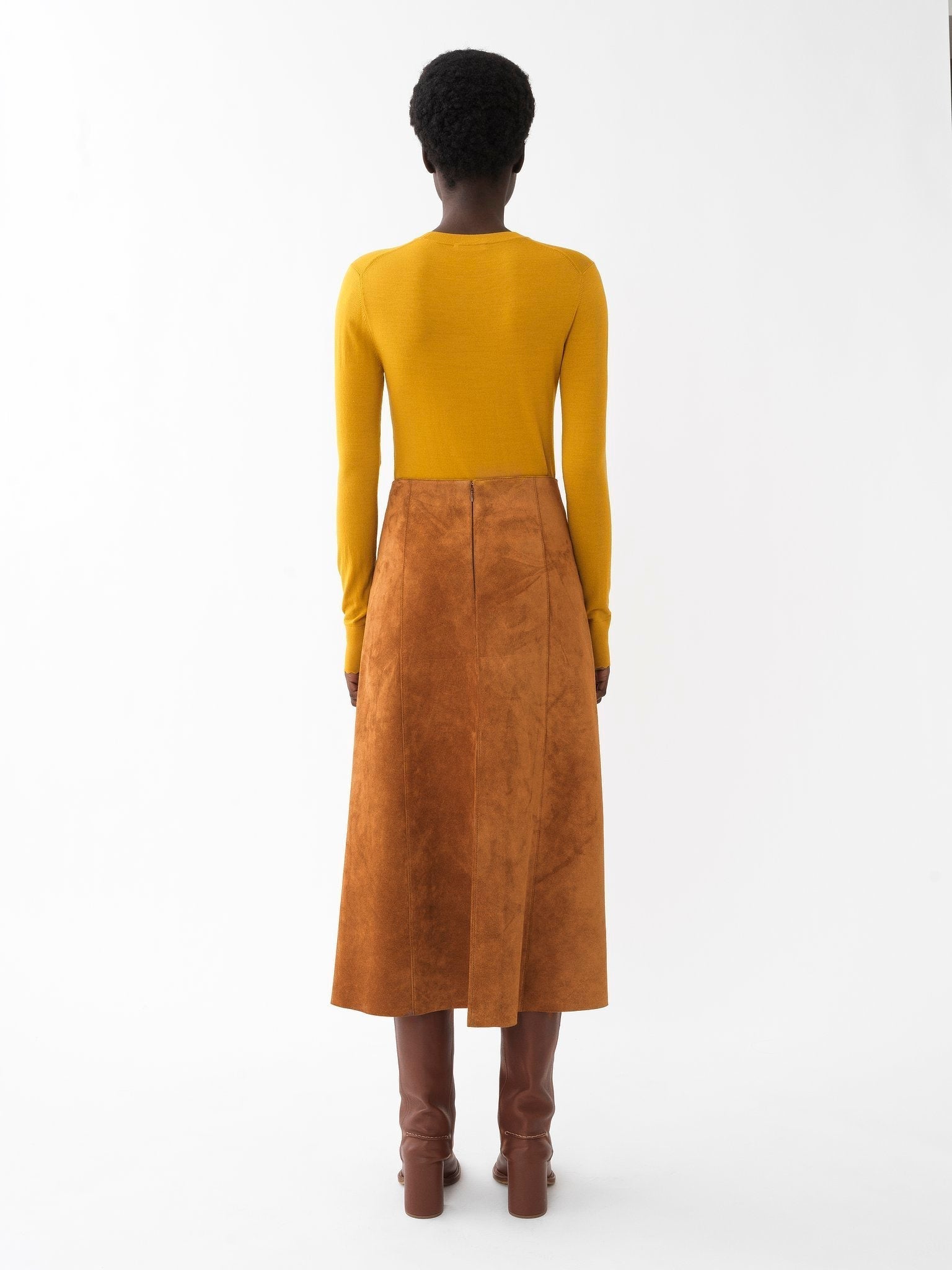 Pull à col rond en laine - Golden Yellow