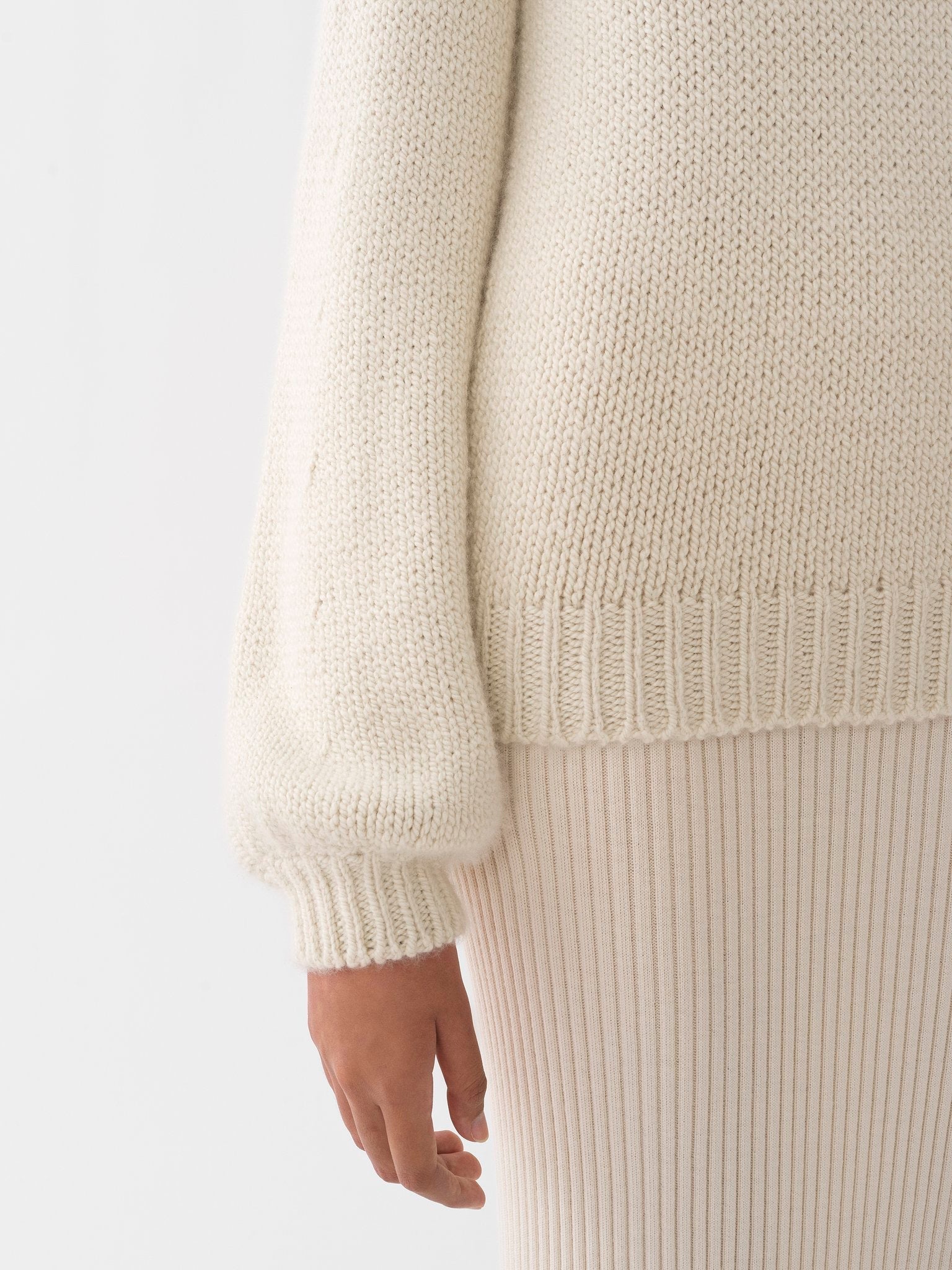 Pull col rond épais en cachemire - Vanilla Ice