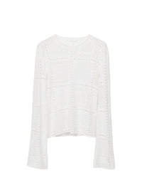 Pull ajusté en laine - Cloudy White