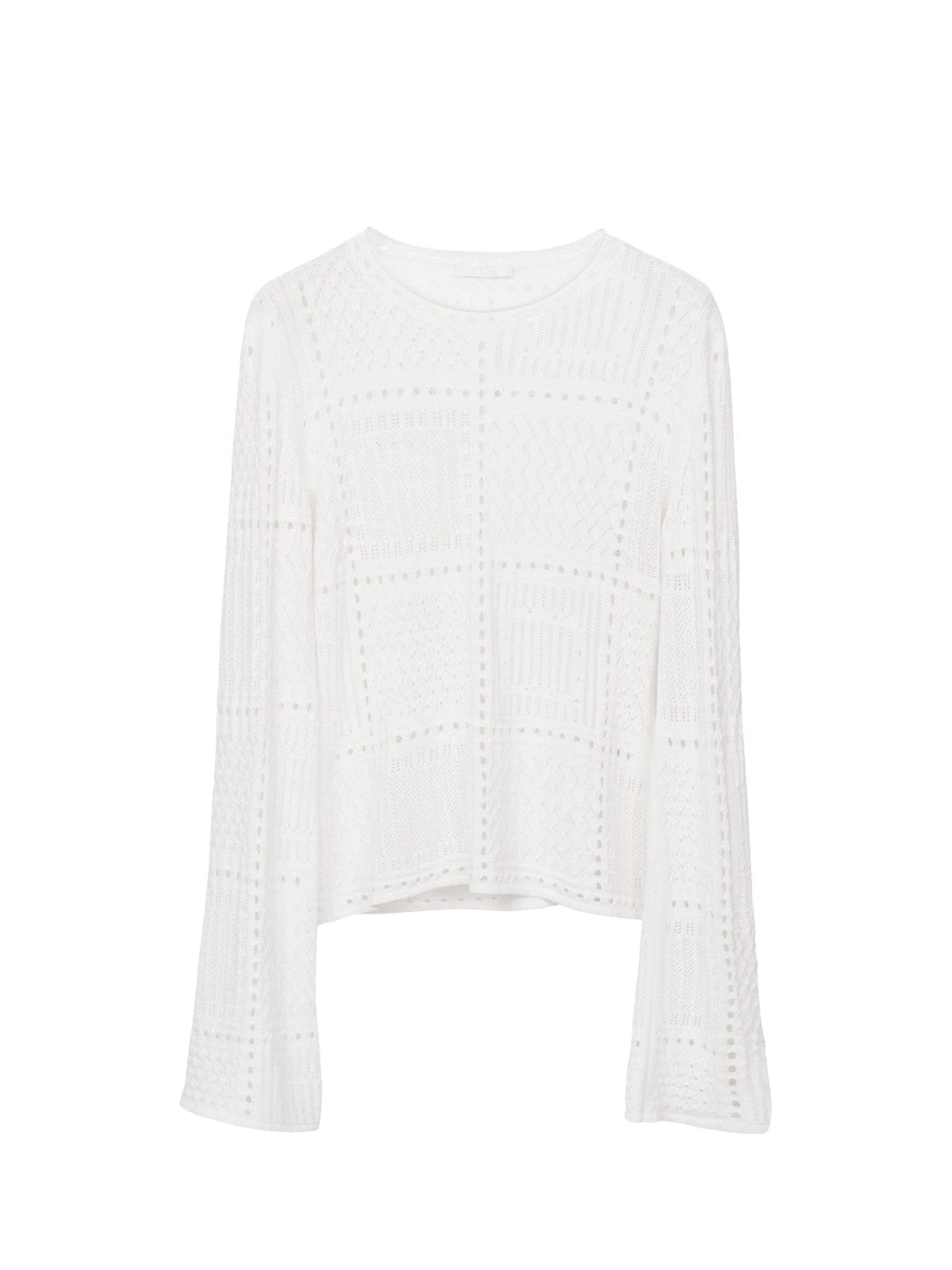 Pull ajusté en laine - Cloudy White