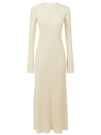 Robe longue ajustée en laine - Lovely White