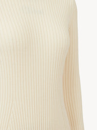 Robe longue ajustée en laine - Lovely White