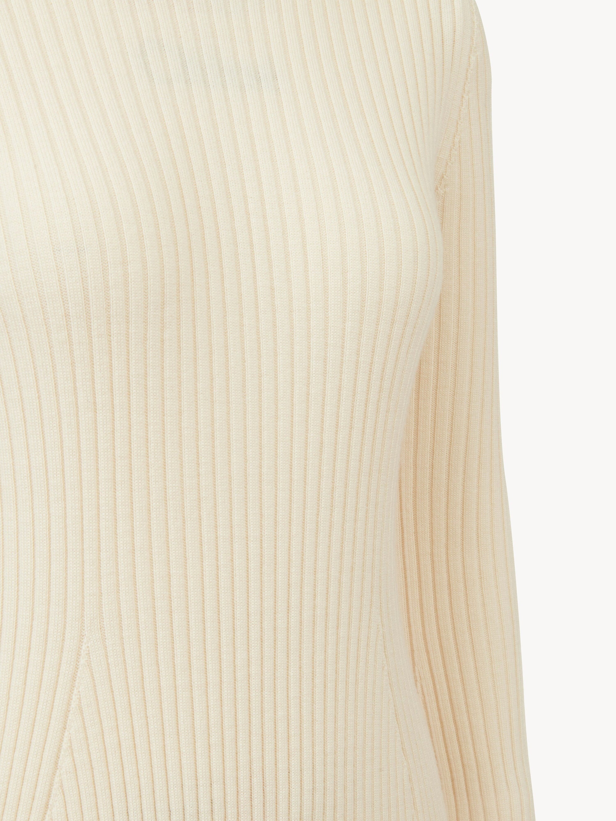 Robe longue ajustée en laine - Lovely White