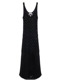 Robe sans manches évasée en cachemire - Black