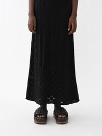 Robe sans manches évasée en cachemire - Black