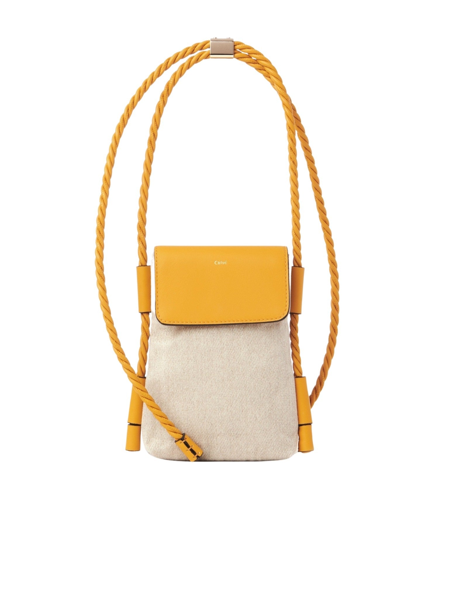 Porte-clés Chloé en cuir - Sunflower Yellow