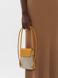 Porte-clés Chloé en cuir - Sunflower Yellow