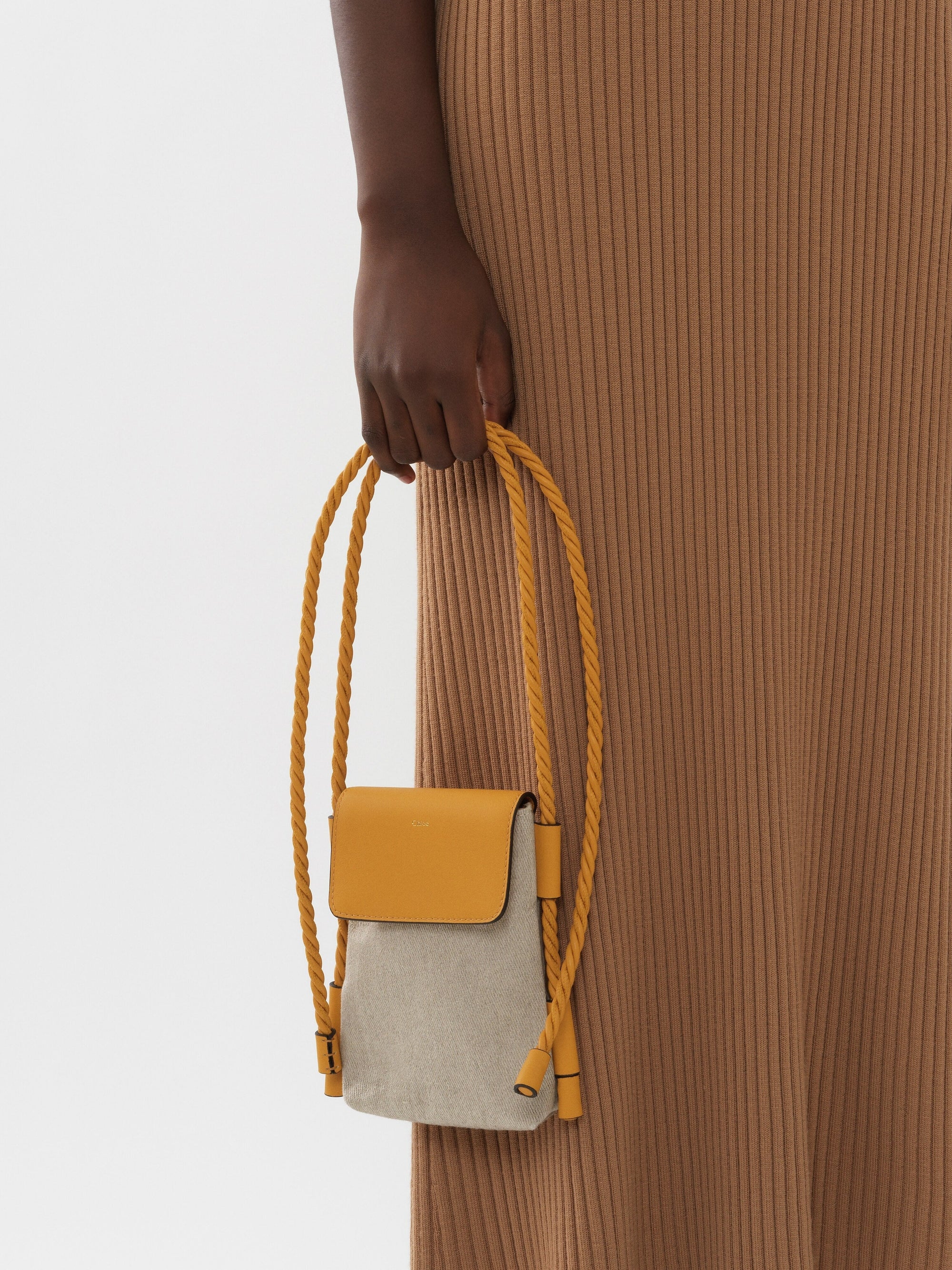 Porte-clés Chloé en cuir - Sunflower Yellow